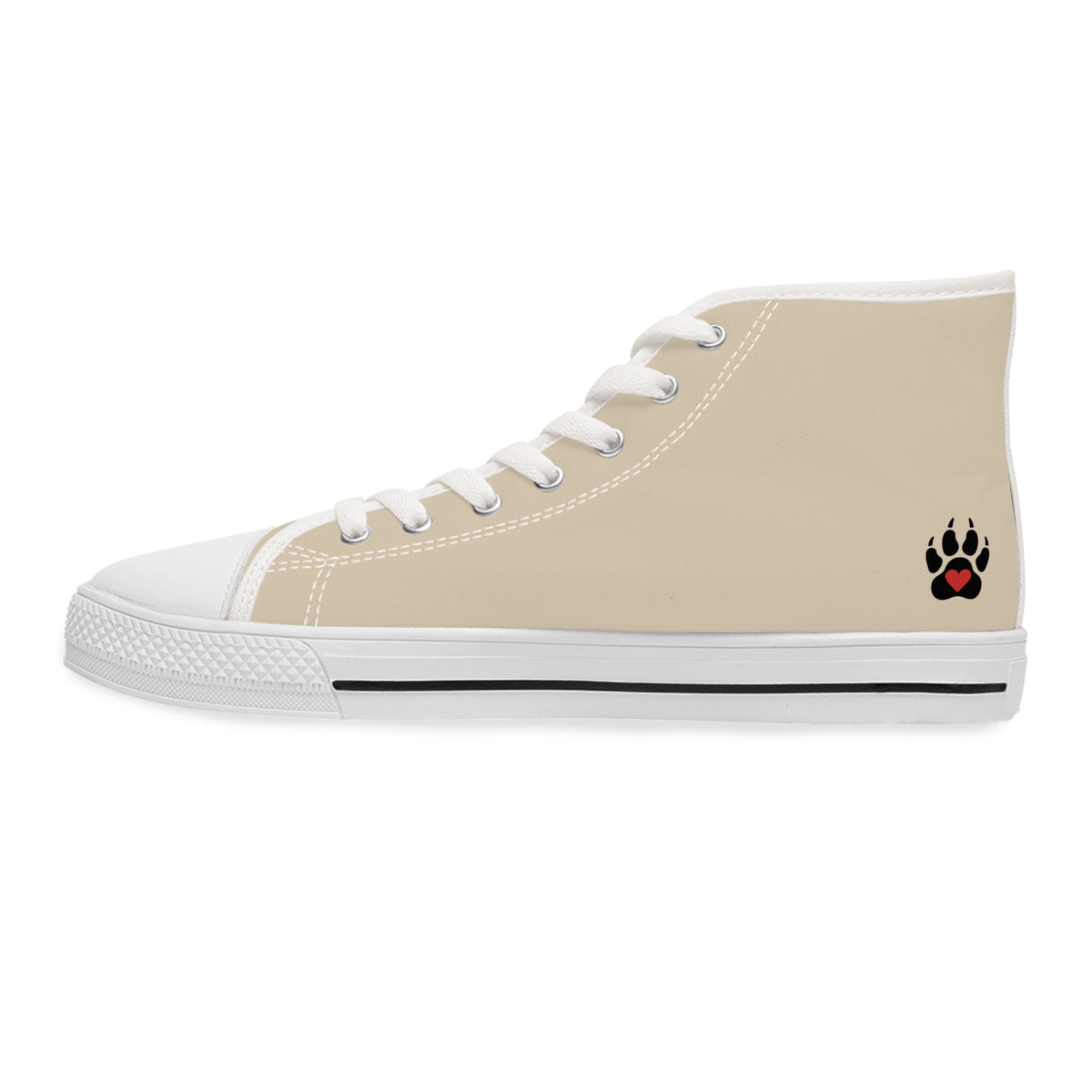 Jimothy Raccoon Paw Print Women's High-Top Canvas Sneakers | Trash Panda Shoes