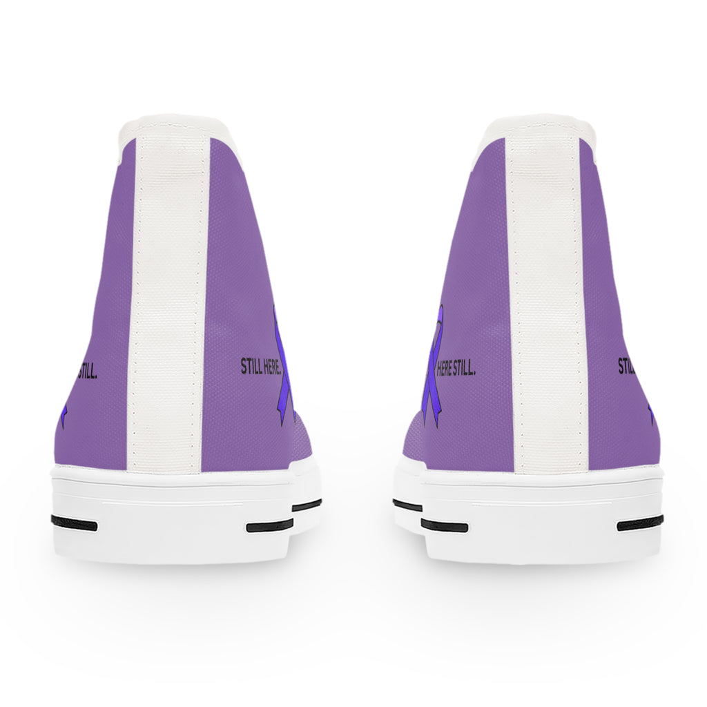 Still Here. Here Still. Women’s High-Top Sneakers – Epilepsy Awareness