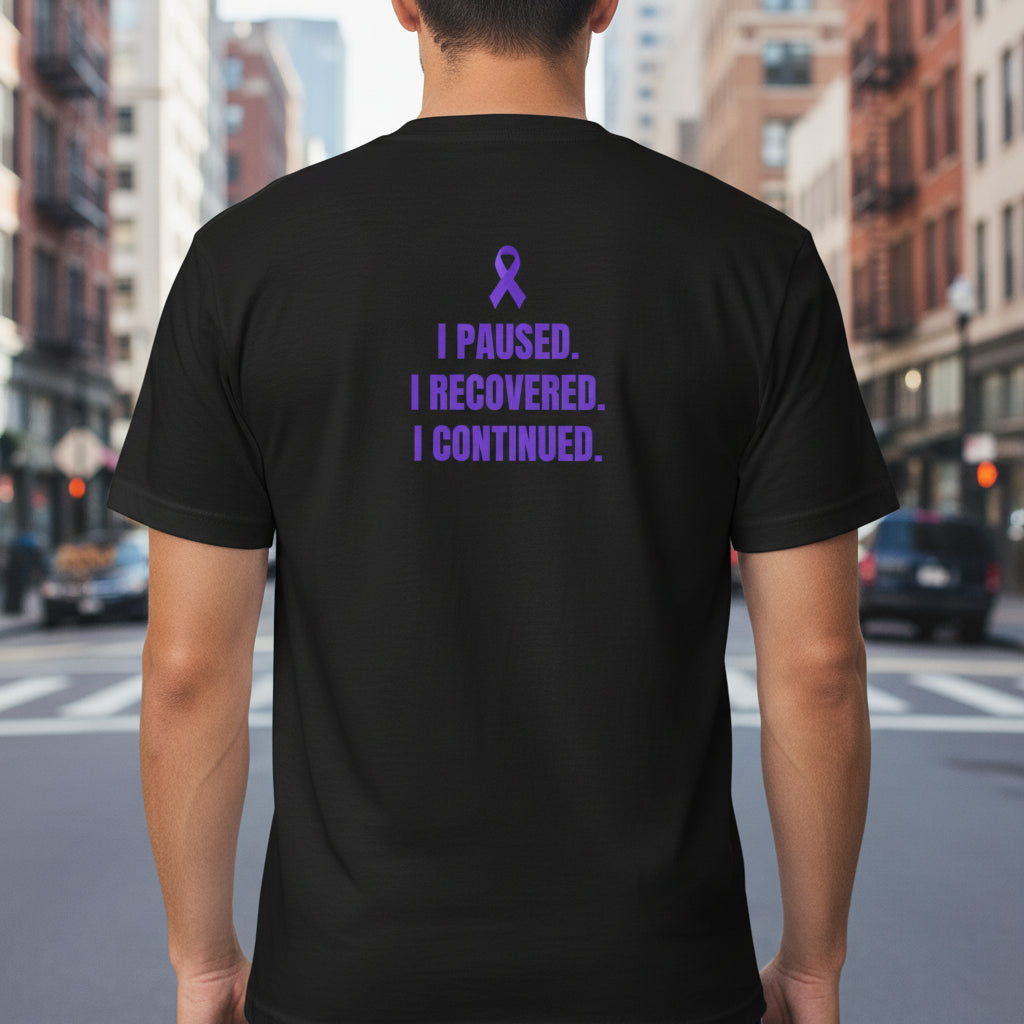 Still Here. Epilepsy Awareness Tee – Front/Back Statement Shirt