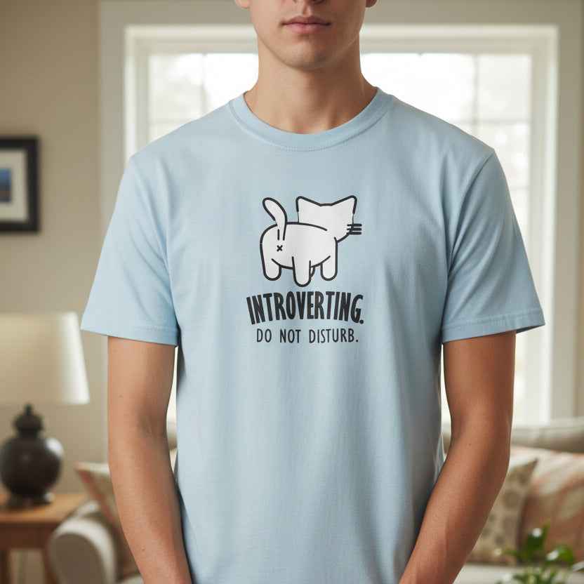Introverting. Do Not Disturb. Unisex Cat T-Shirt