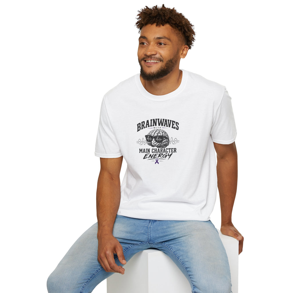 Brainwaves With Main Character Energy Epilepsy Awareness T-Shirt