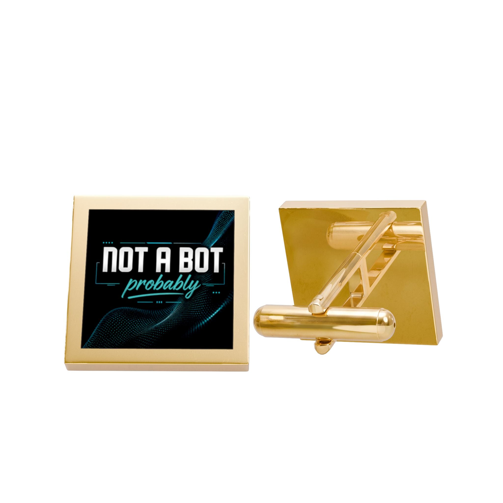 Not a Bot. Probably. Cufflinks | AI Humor Cufflinks | Tech Gift for Men