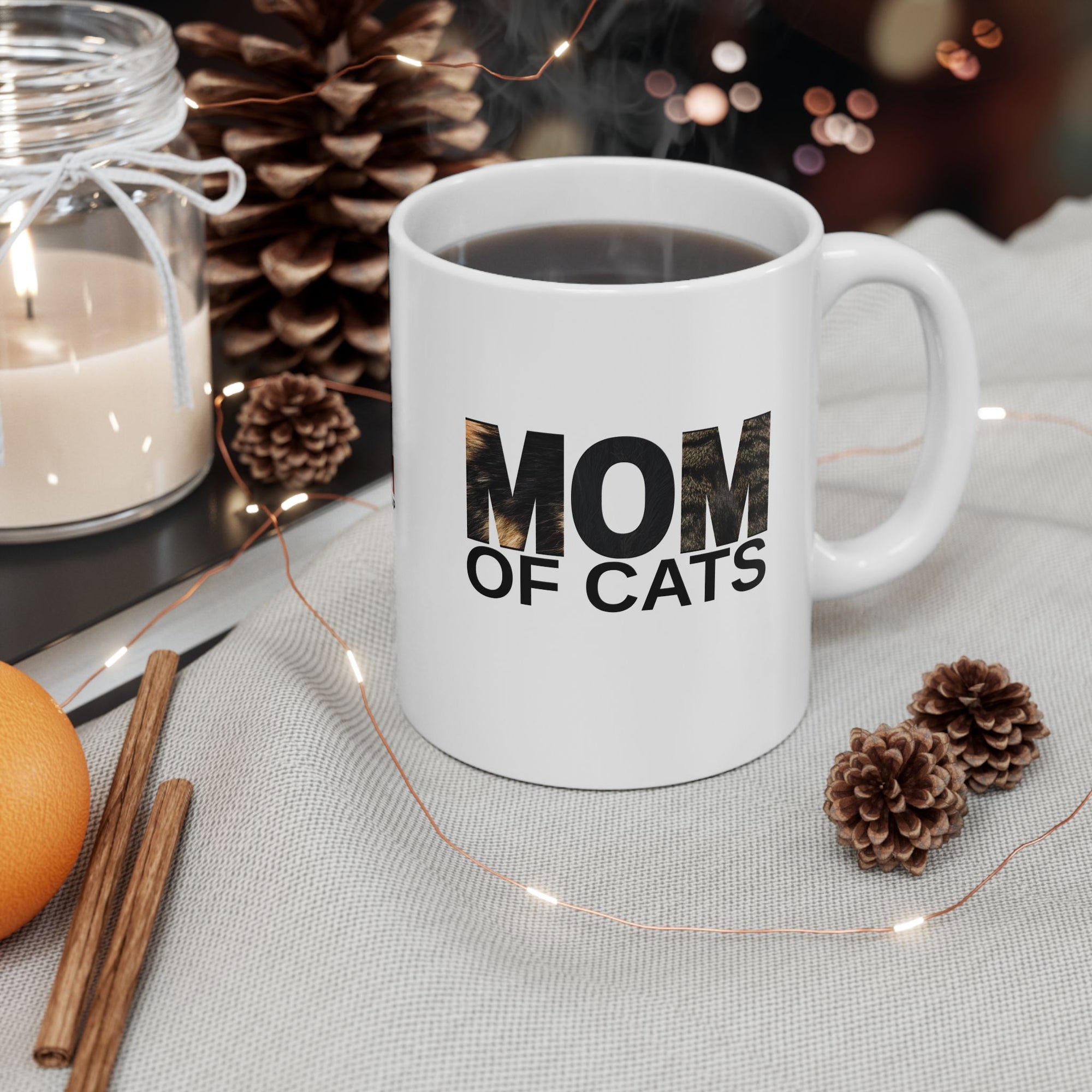 Mom of Cats Ceramic Mug - Perfect Gift for Cat Lovers