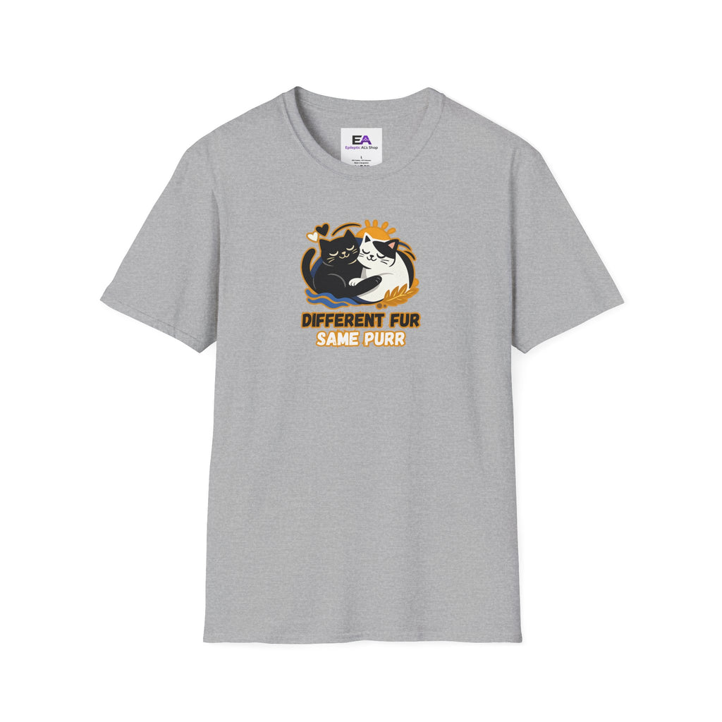 Different Fur, Same Purr Cat Unity T-Shirt | Kindness & Harmony Tee