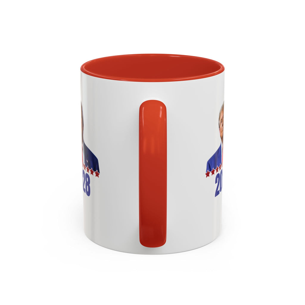 Trump 2028 Accent Coffee Mug - Ceramic Mug for Political Enthusiasts