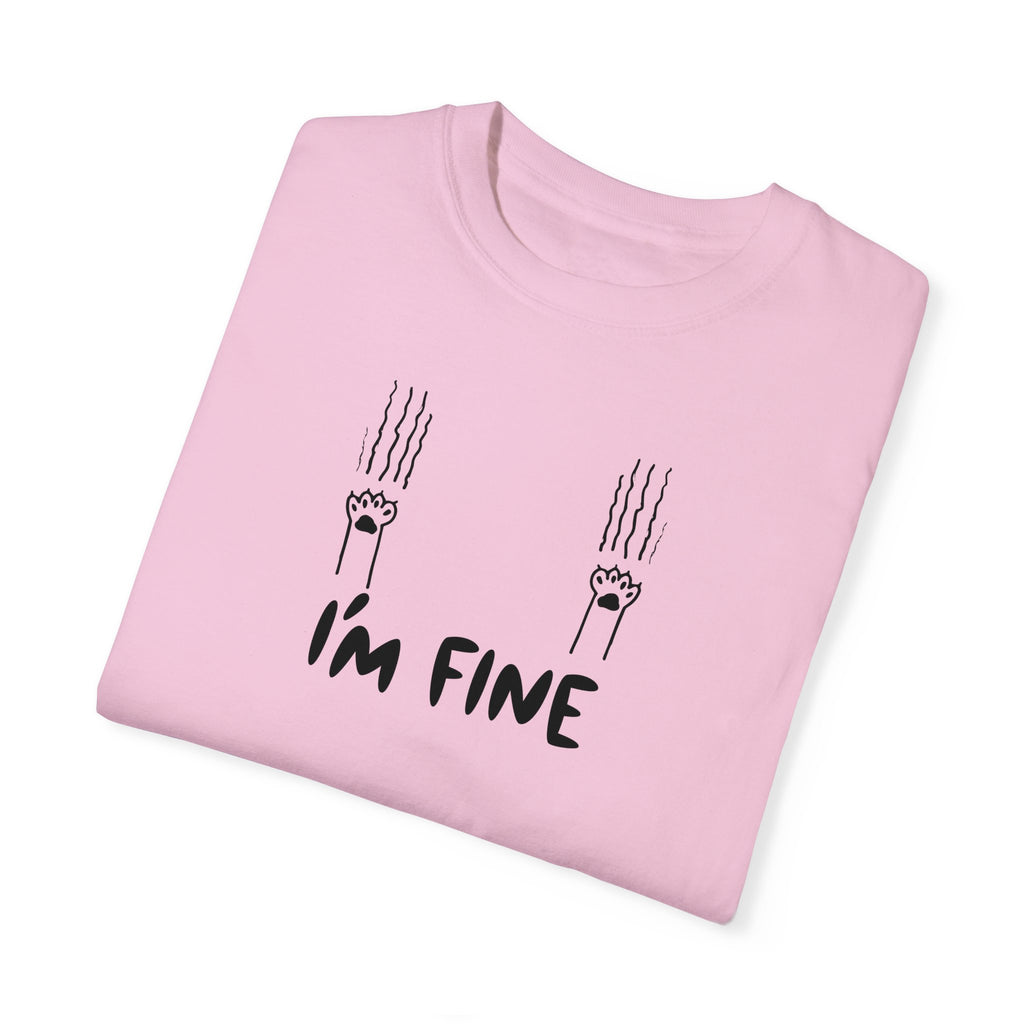 I'm Fine Unisex Garment - Dyed T - shirt - T - Shirt - Epileptic Al’s Shop