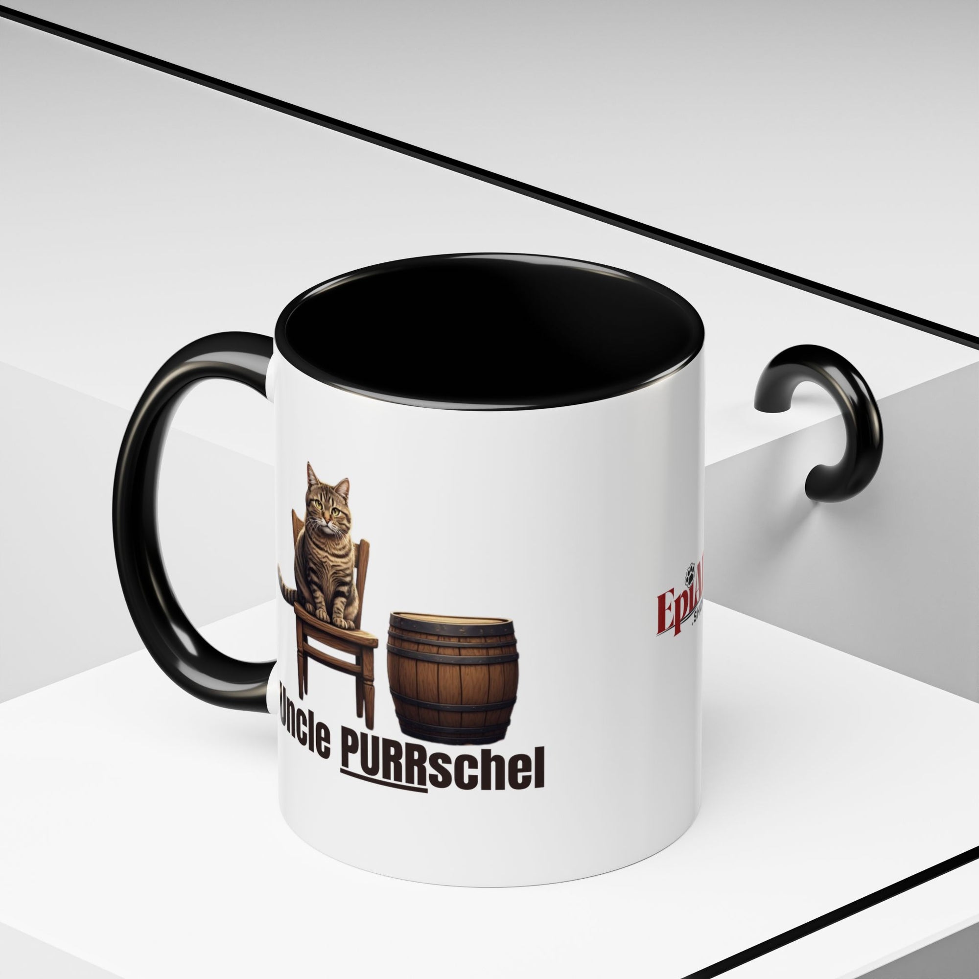 Humorous Uncle Purrschel Cat Accent Coffee Mug