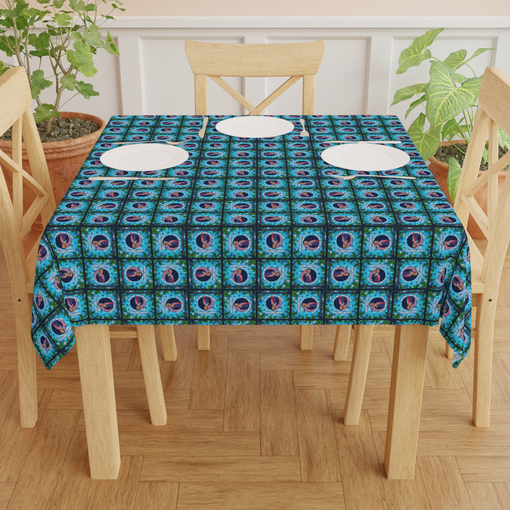 Meowy Christmas & Doggone Happy New Year with Trump Tablecloth