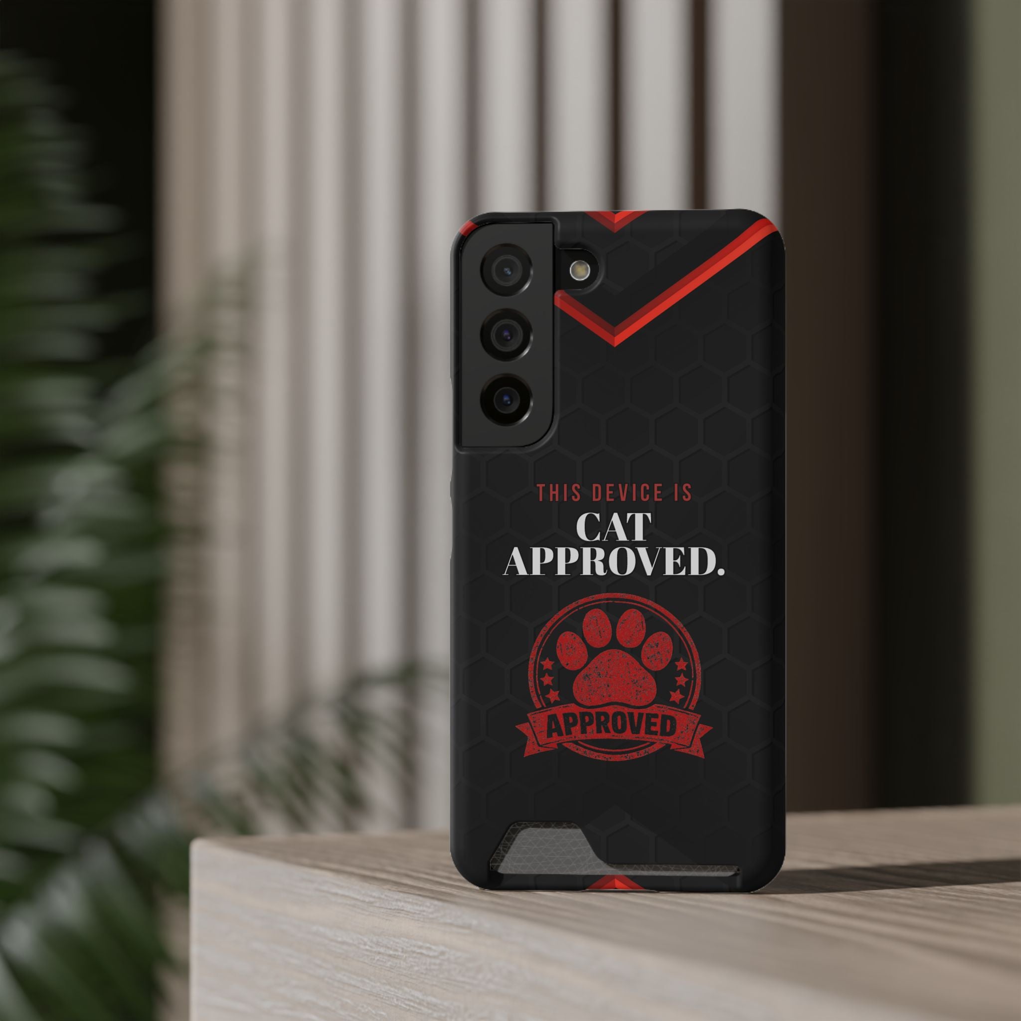This Device Is Cat Approved iPhone Case – Paw Stamp Design