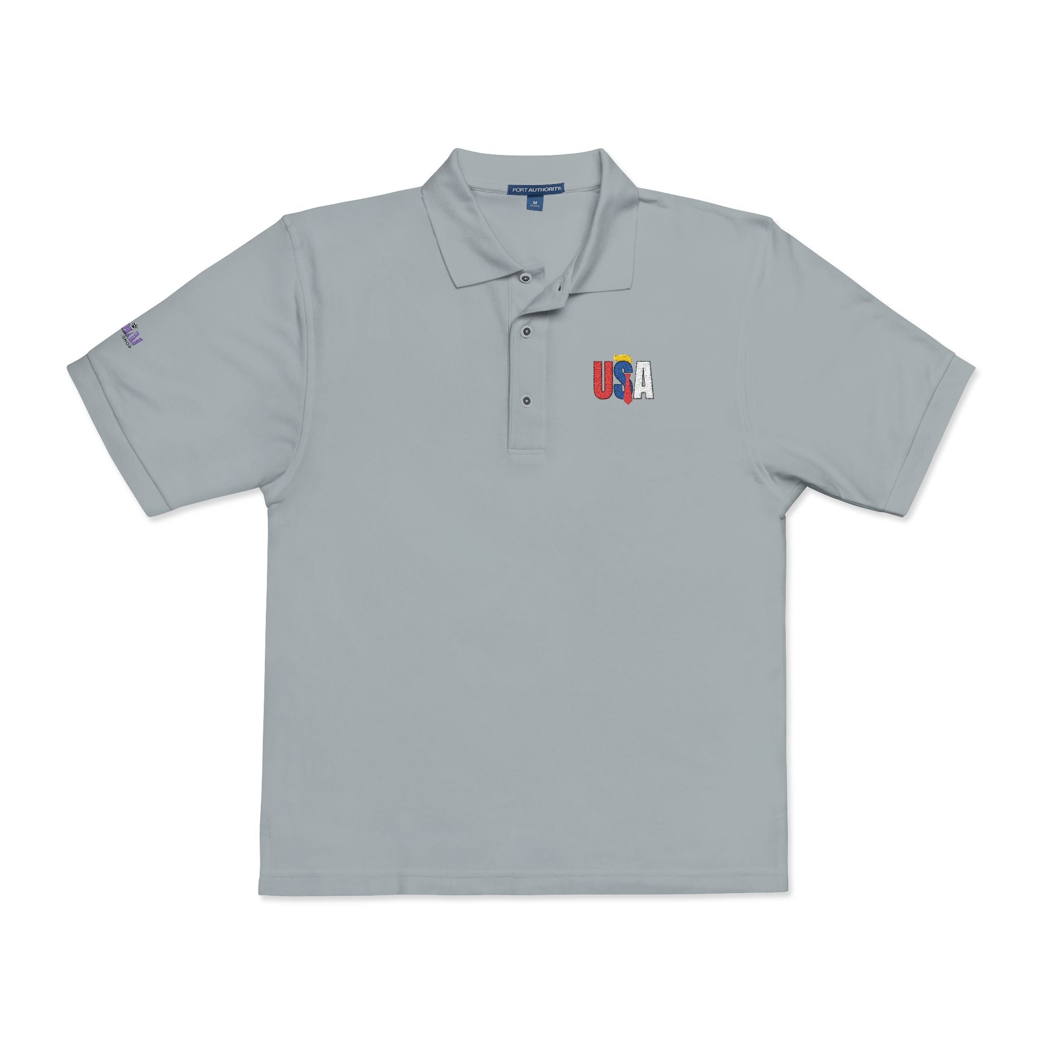 Classic USA Embroidered Unisex Polo Shirt