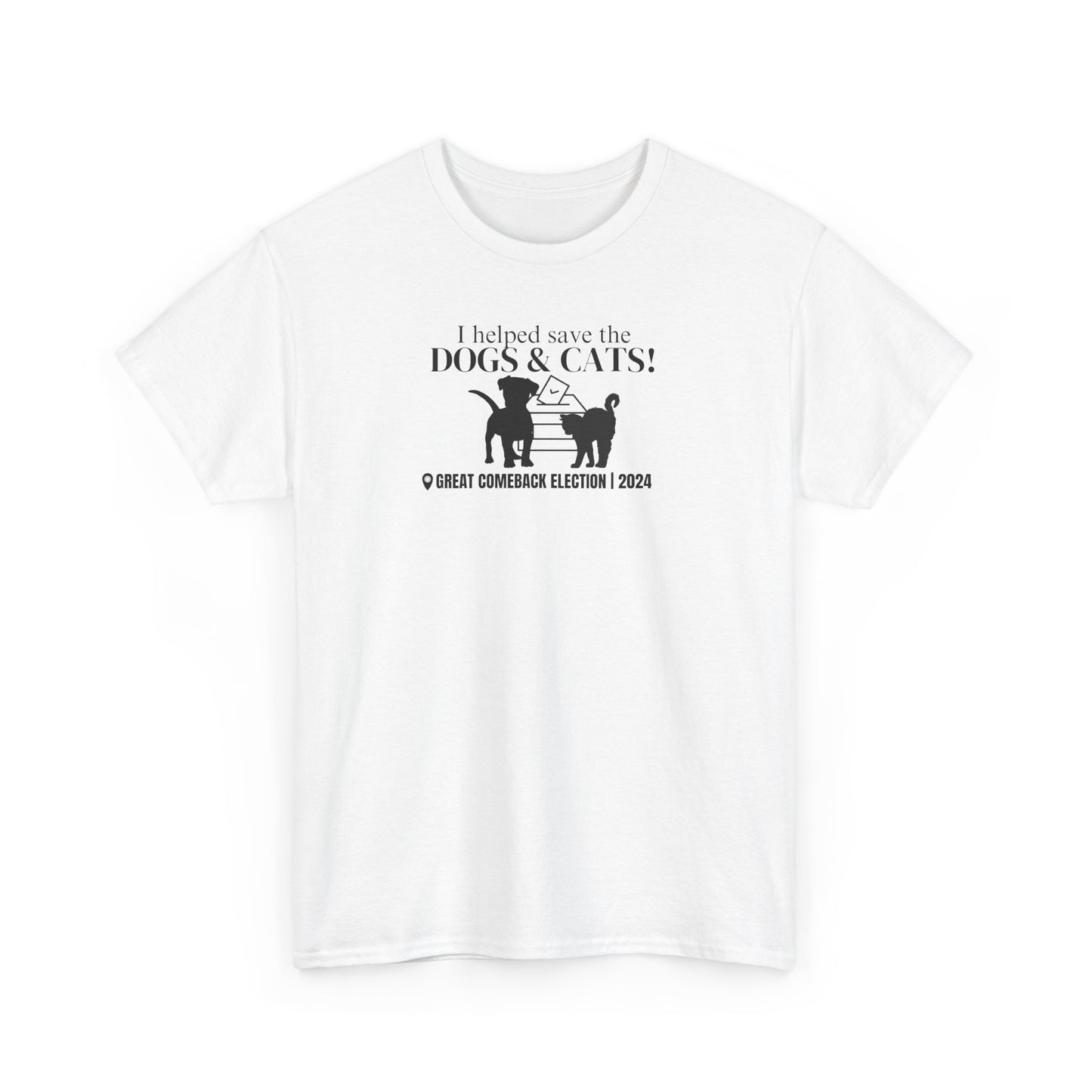 Helped Save the Cats & Dogs Unisex Heavy Cotton Tee