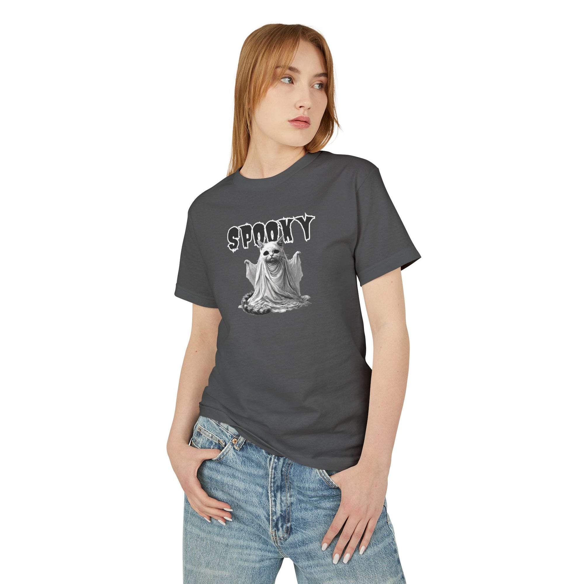 Spooky Ghost Kitty Unisex Tee, Halloween Shirt