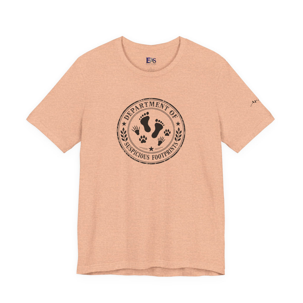 Department of Suspicious Footprints Unisex T-Shirt | Bigfoot, Raccoon & Cat Tracks