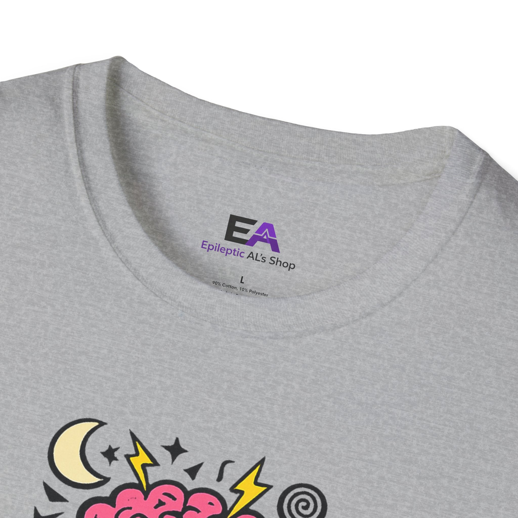 Chaos Upstairs Epilepsy Awareness T-Shirt | Funny Neurostrong Brain Graphic Tee