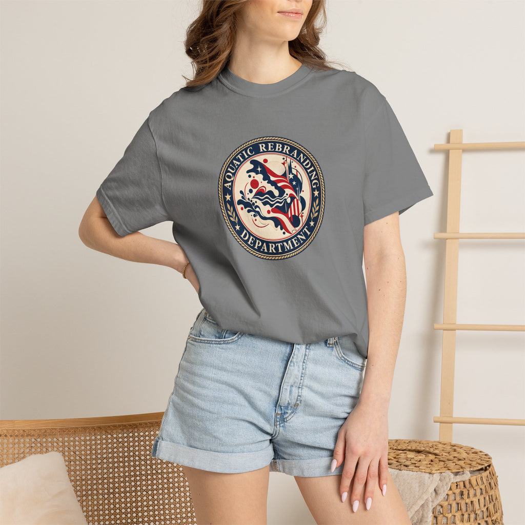 Aquatic Rebranding Department Garment-Dyed Unisex T-Shirt