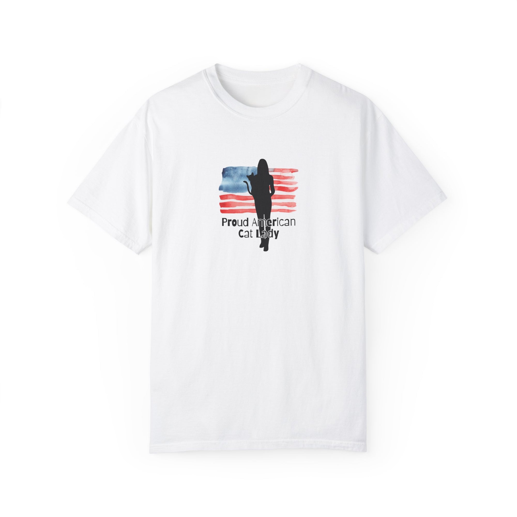 Proud American Cat Lady T-Shirt - Casual Unisex Tee for Cat Lovers