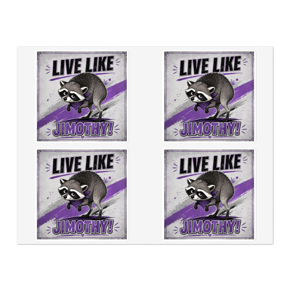 Live Like Jimothy Raccoon Sticker Sheets | Set of 5