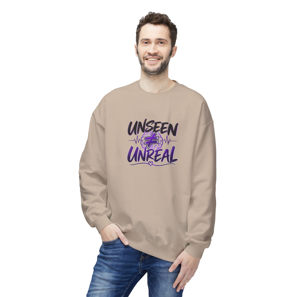 Unseen ≠ Unreal Epilepsy Awareness Crewneck Sweatshirt