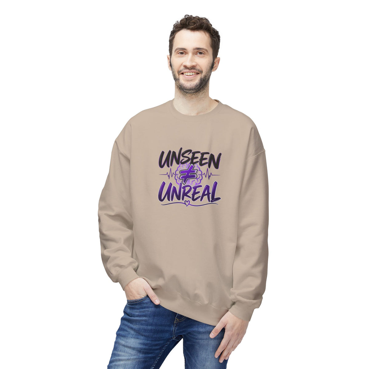 Unseen ≠ Unreal Epilepsy Awareness Crewneck Sweatshirt