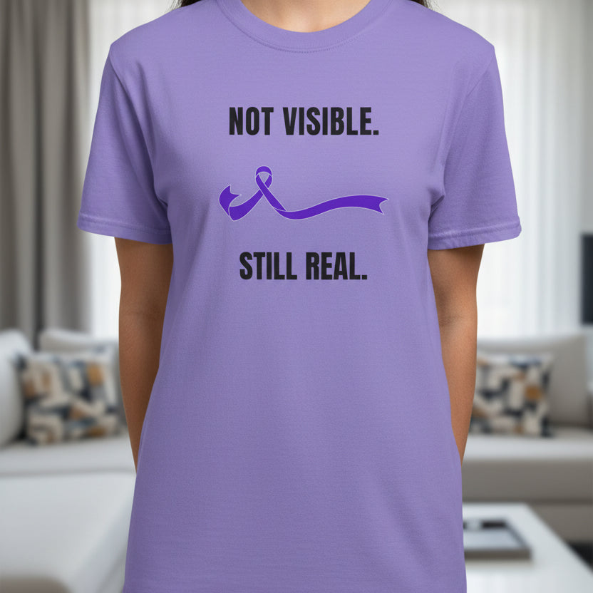 Not Visible. Still Real. T-Shirt – Epilepsy Awareness Apparel