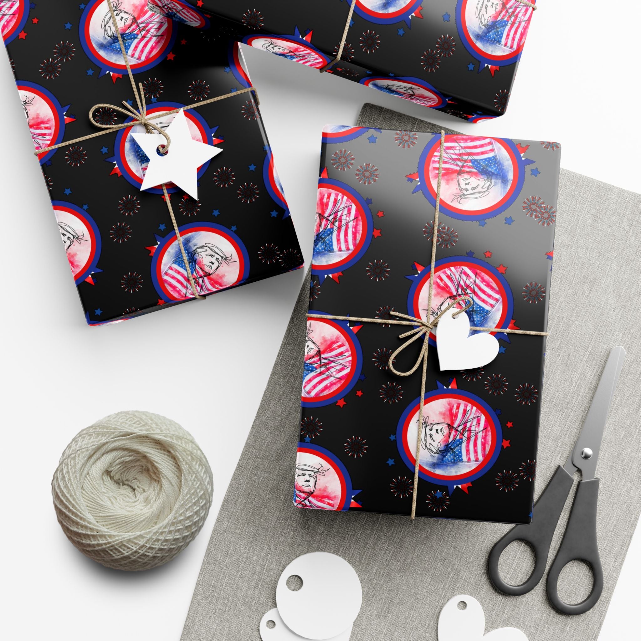 Draw Your Own Conclusions All-Occasion Gift Wrap – Patriotic Satire Wrapping Paper