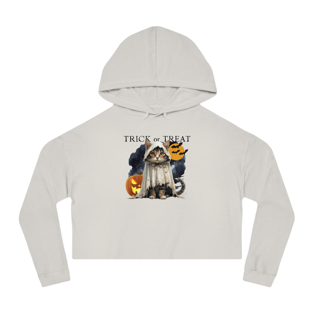 Halloween Kitty Cropped Hoodie for Her