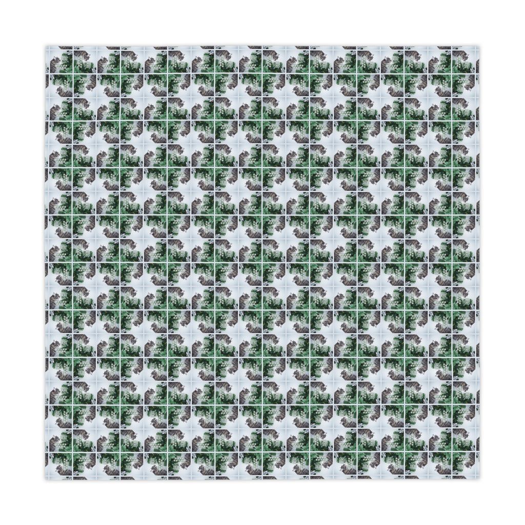 Wreck the Halls & Blame the Puppy Christmas Tablecloth