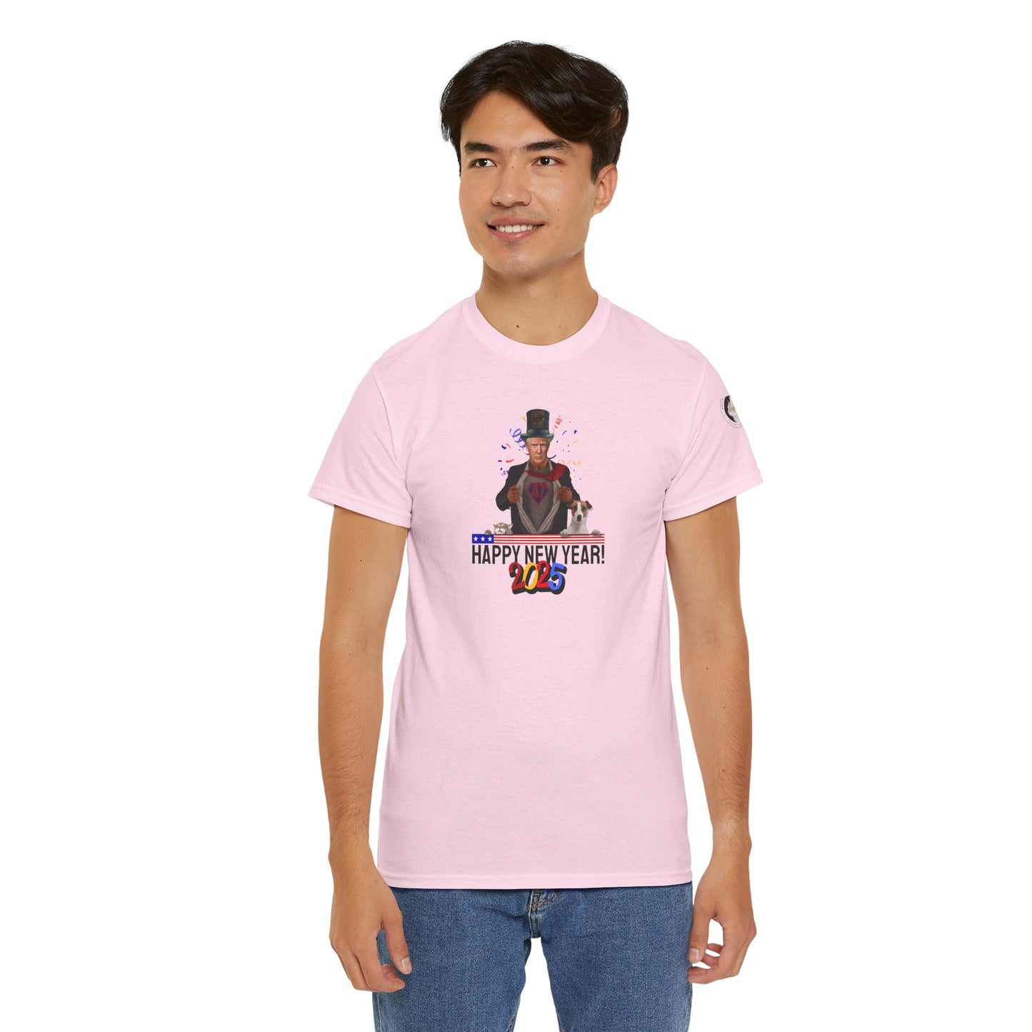 Trump Happy New Year 2025 Unisex Heavy Cotton Tee