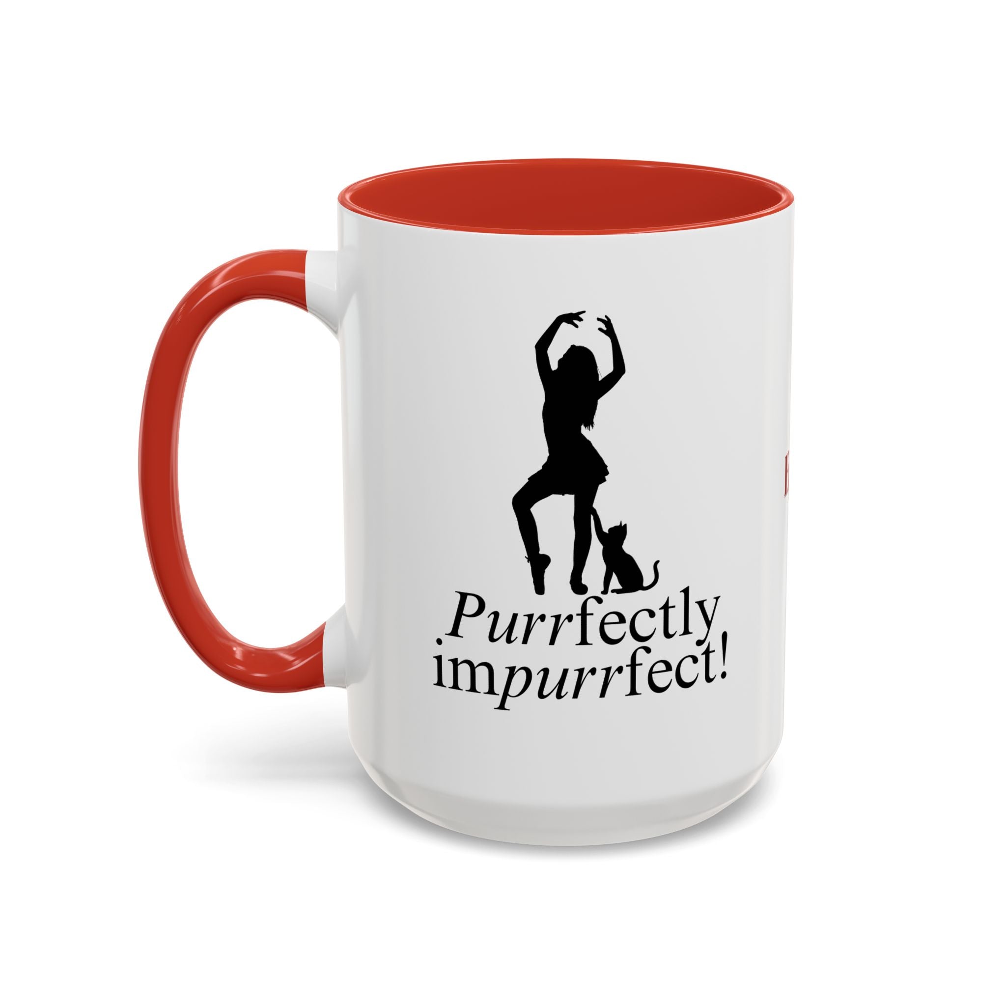 Photo depicting the ​Purrfectly Impurrfect Accent Coffee Mug (11, 15oz) from EpiAl's Shop.