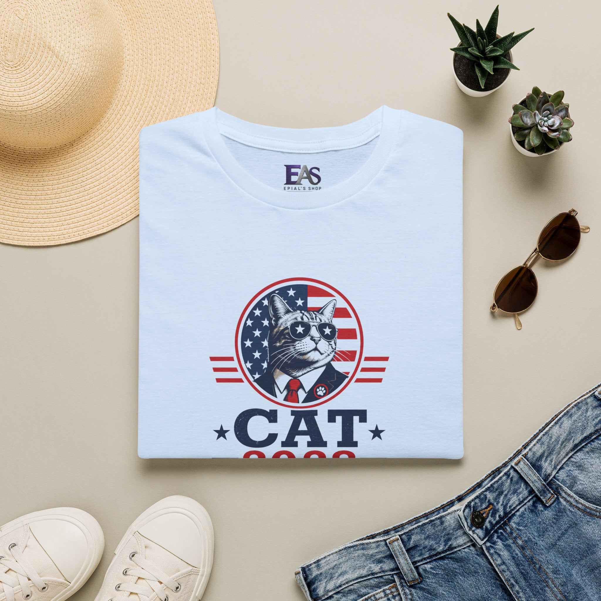 CAT 2028 T-Shirt | Because Humans Had Their Chance Funny Cat Campaign Tee