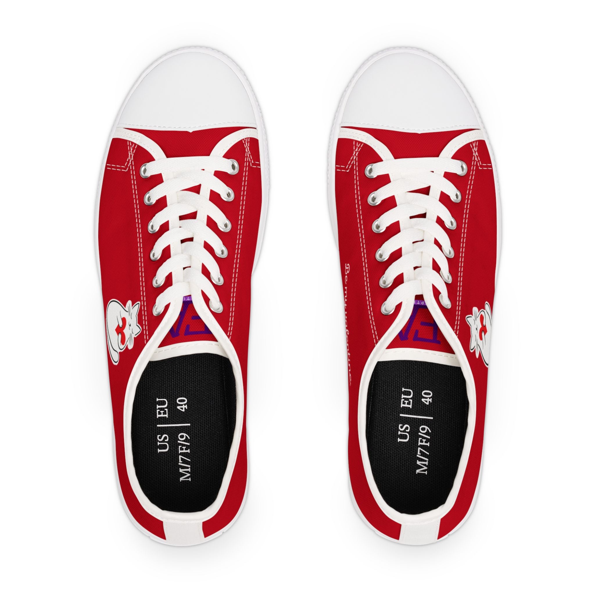 Women’s Valentine Cat Low-Top Sneakers | EpilepticAL