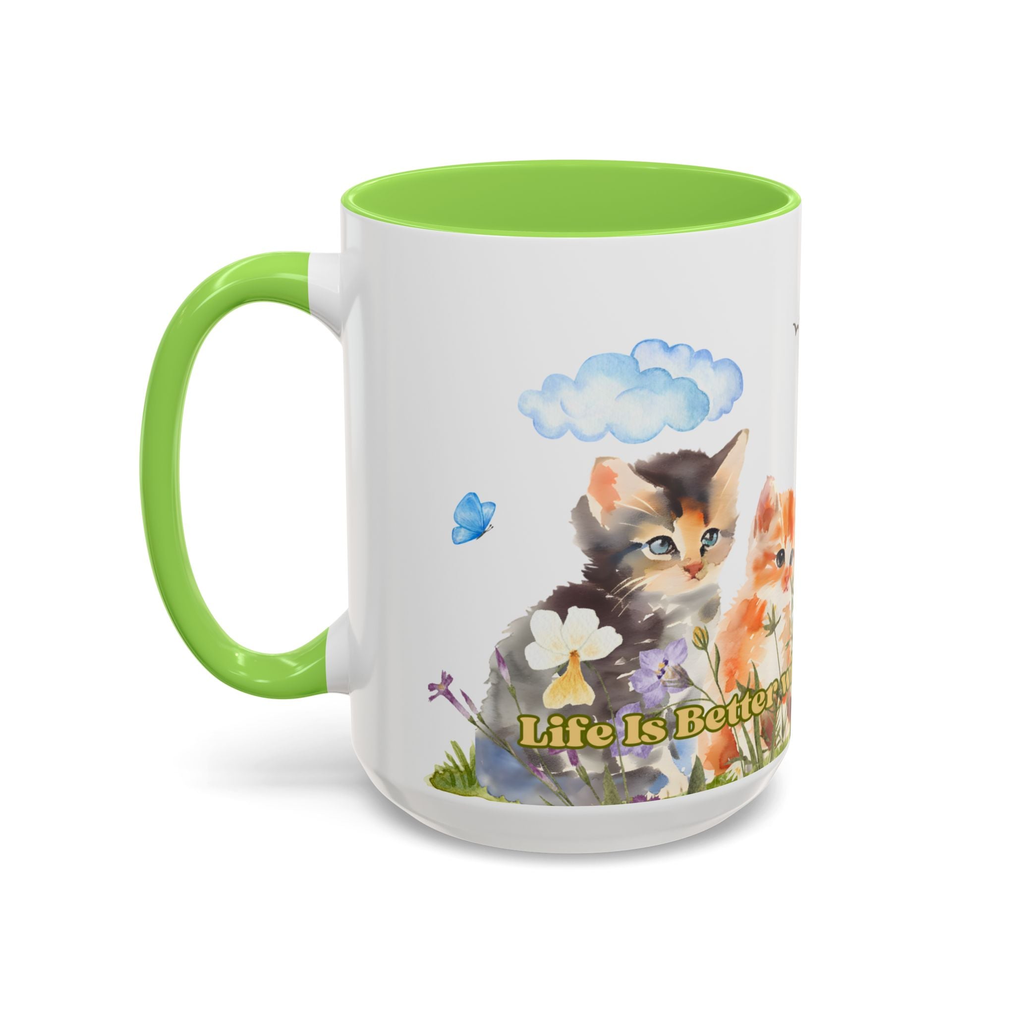Life Is Better with Coffee and Cats Ceramic Mug