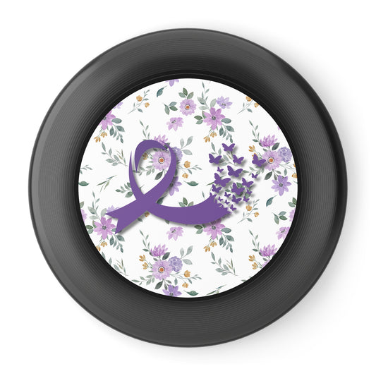 Purple Floral Ribbon Wham-O Frisbee | Outdoor Fun & Awareness