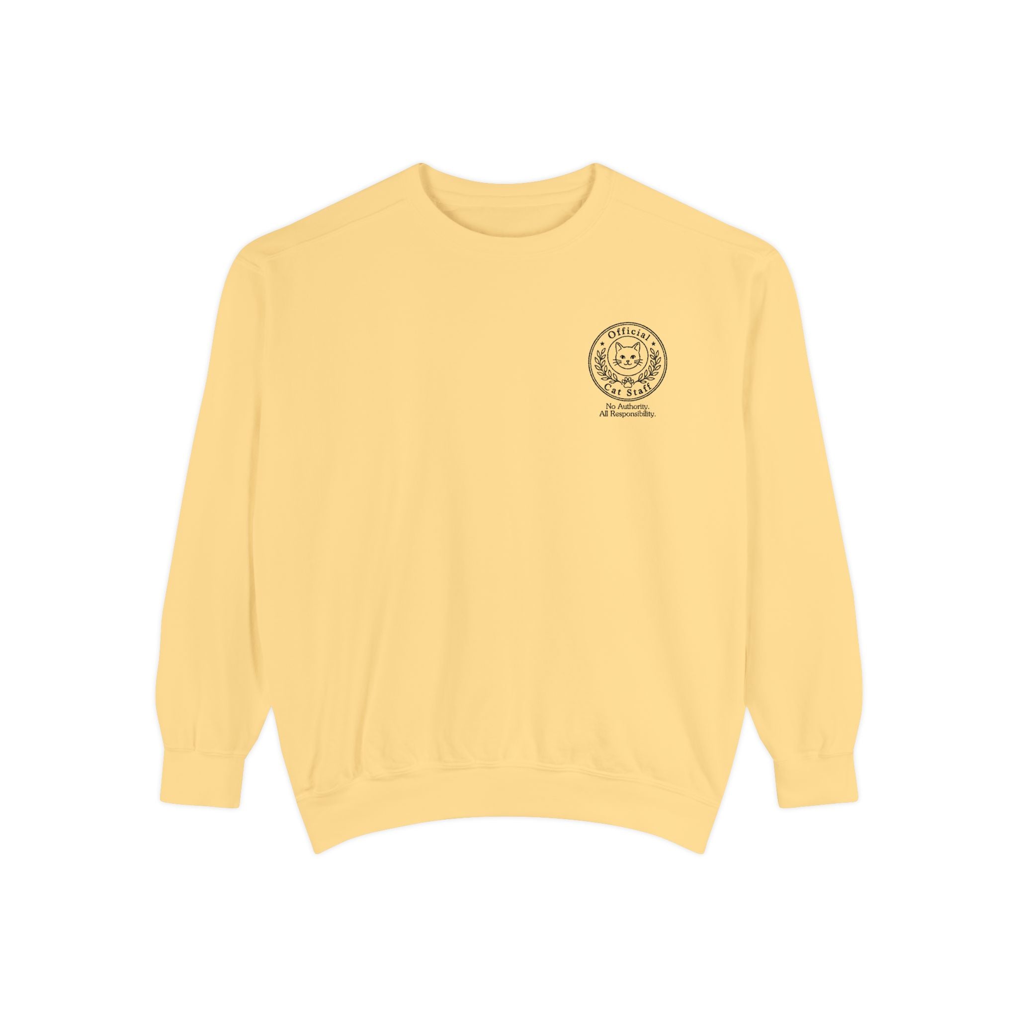 Official Cat Staff Embroidered Relaxed-Fit Sweatshirt