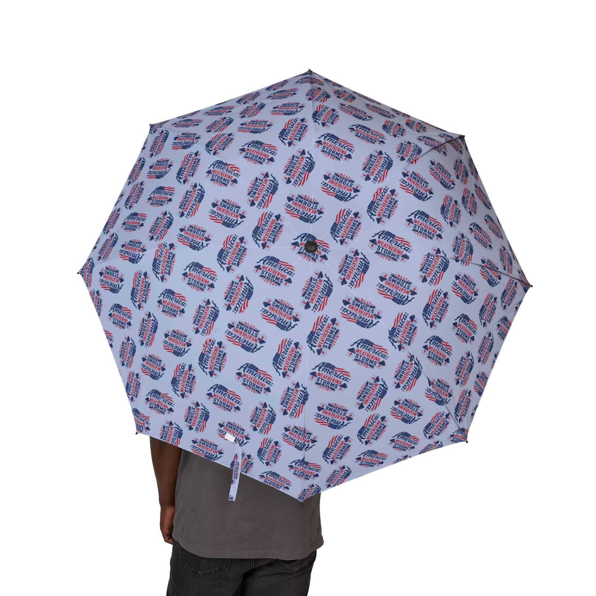 America: Weathering Storms Since 1776 Pattern Patriotic Umbrella