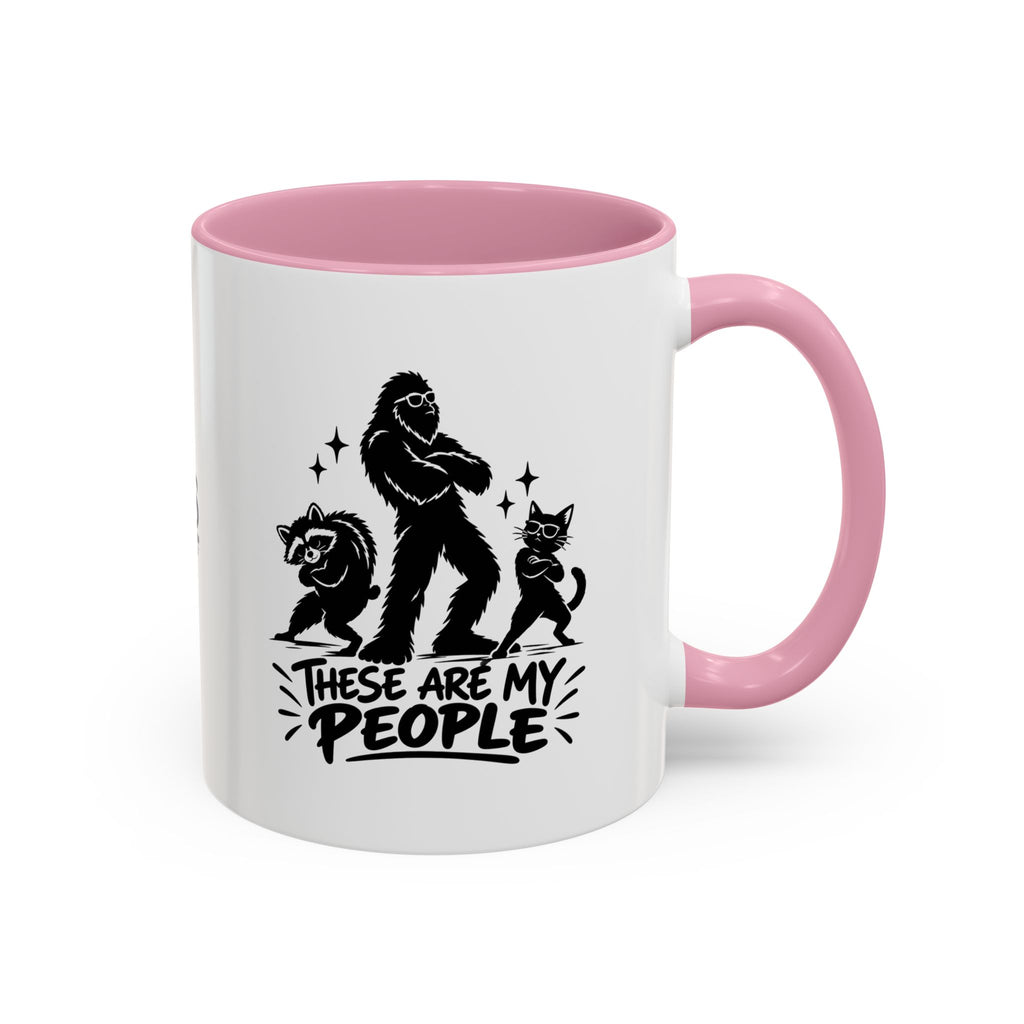 These Are My People Bigfoot, Raccoon & Cat Accent Coffee Mug | 11oz & 15oz