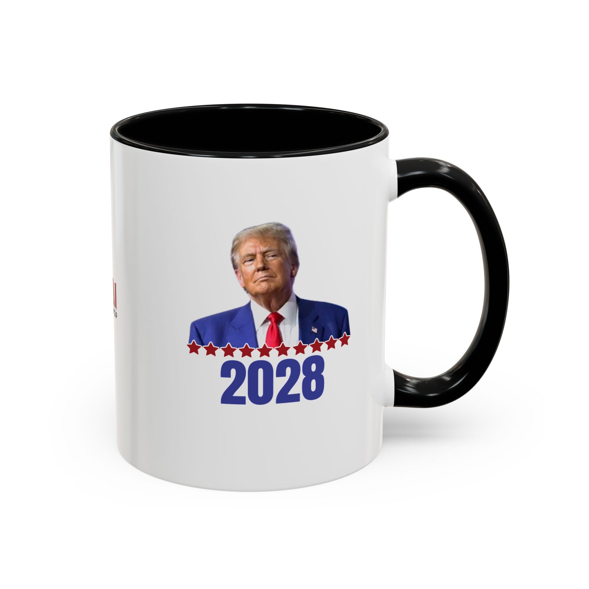Trump 2028 Accent Coffee Mug - Ceramic Mug for Political Enthusiasts