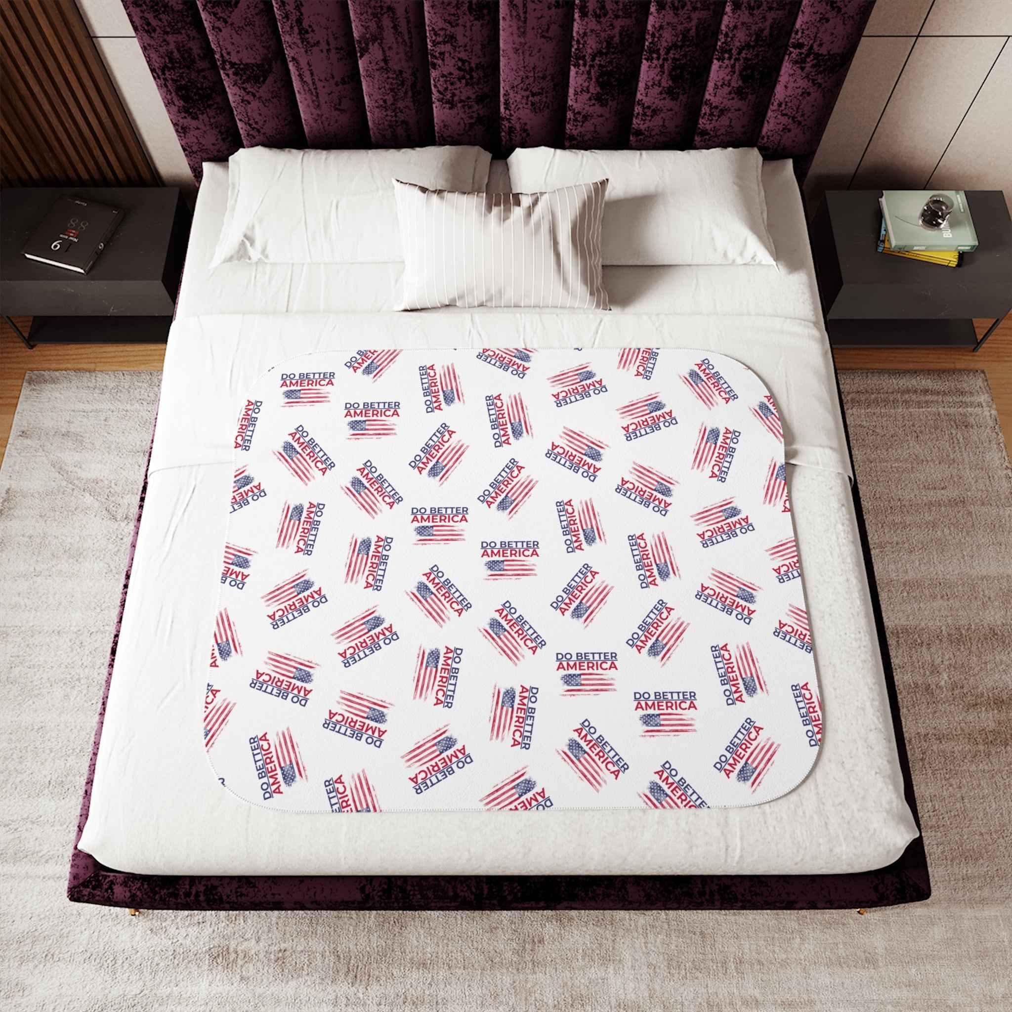 Do Better America Sherpa Blanket – Patriotic Cozy Throw