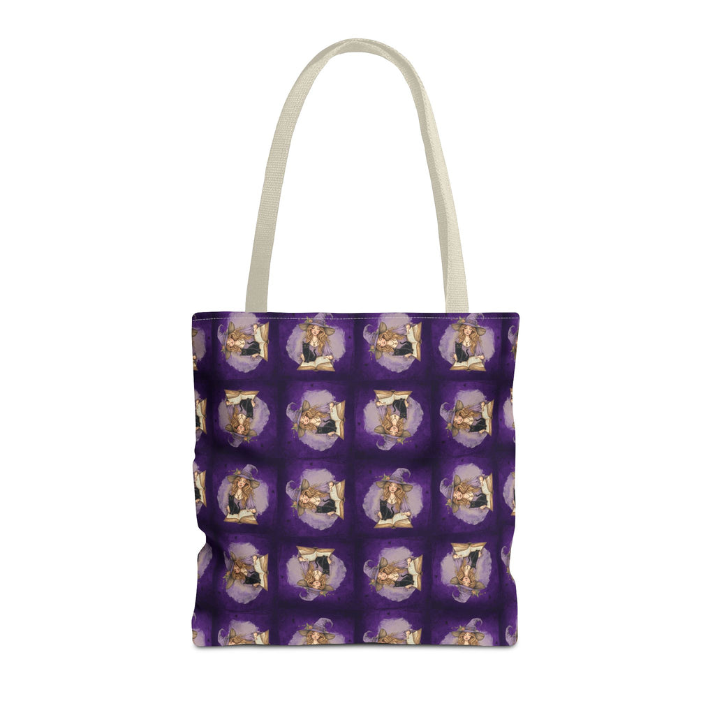 Vibrant Witchy Cat Lady Tote Bag