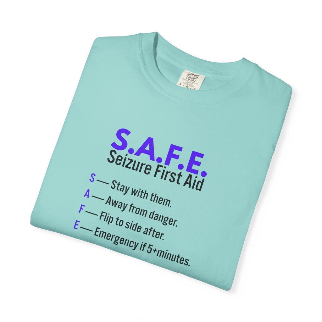 S.A.F.E. Seizure First Aid T-Shirt – Epilepsy Awareness Education Tee