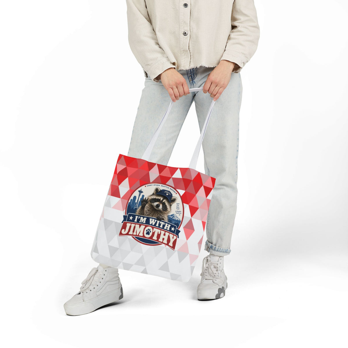 I’m With Jimothy Short-Spined Raccoon Canvas Tote Bag