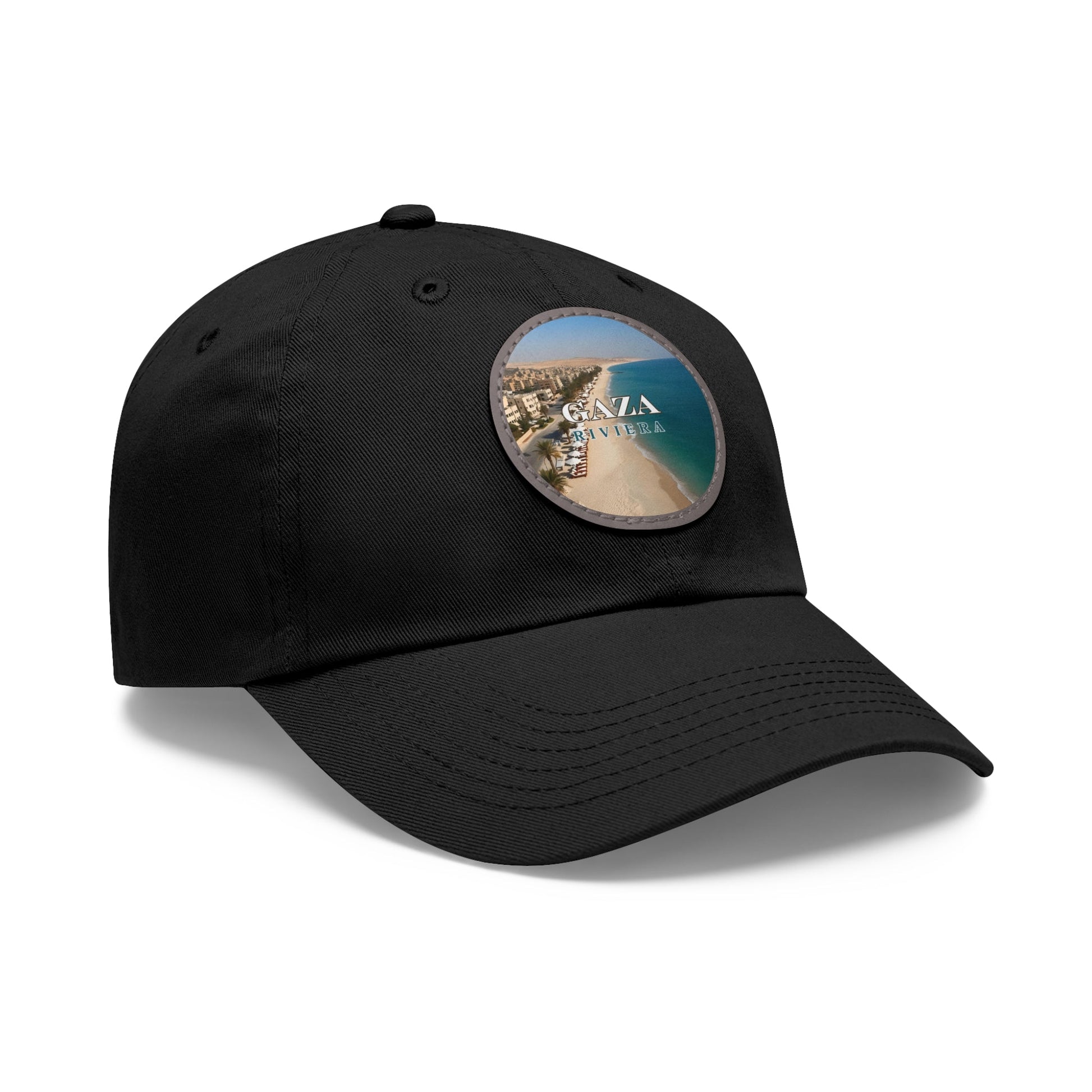 Gaza Riviera Dad Hat with Leather Patch Printify