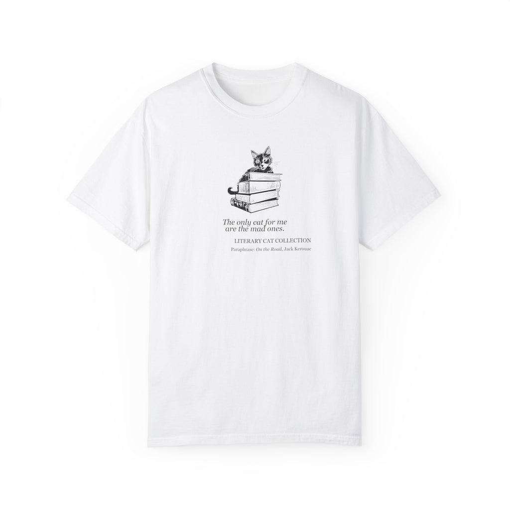 Literary Cat Unisex T-Shirt - On the Road