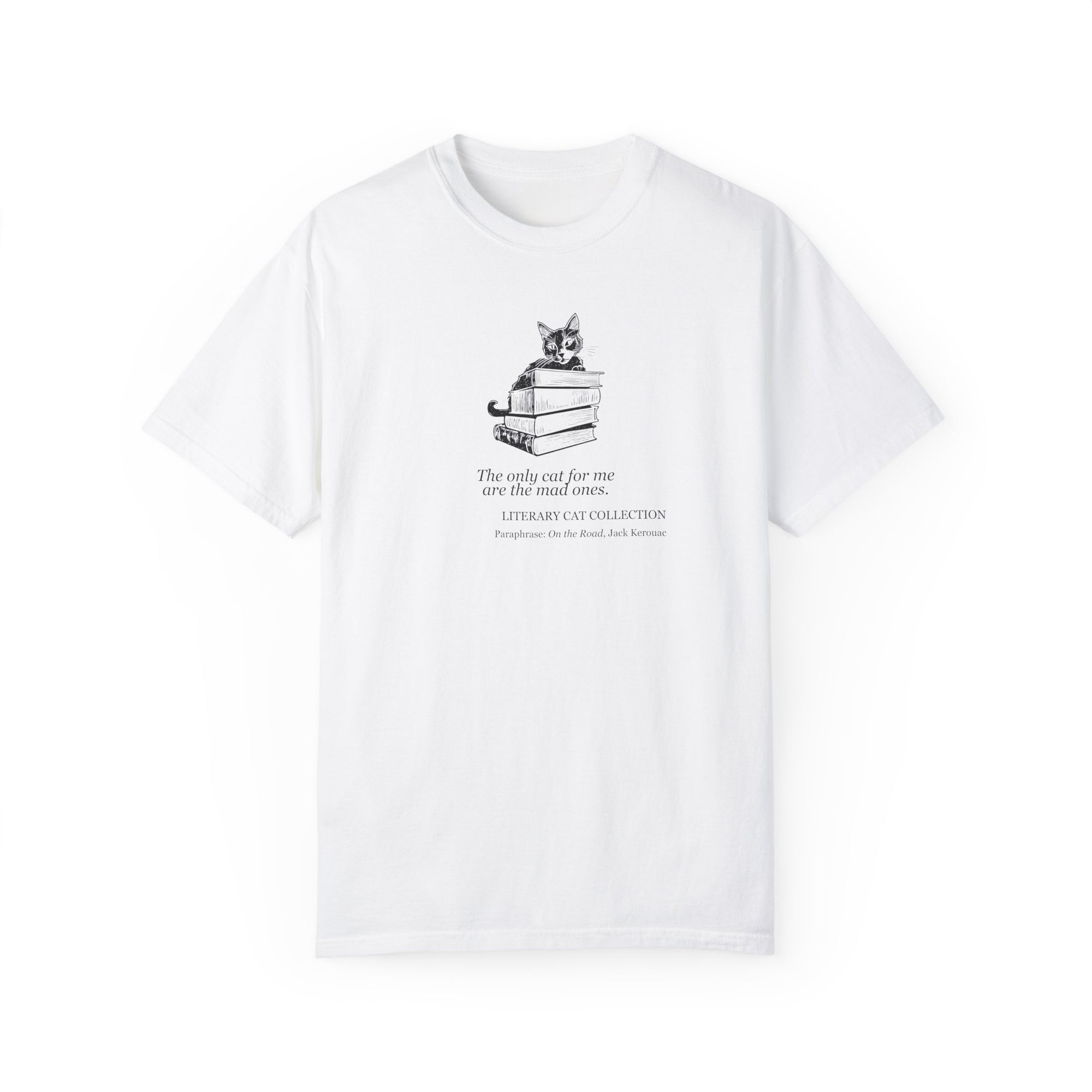 Literary Cat Unisex T-Shirt - On the Road