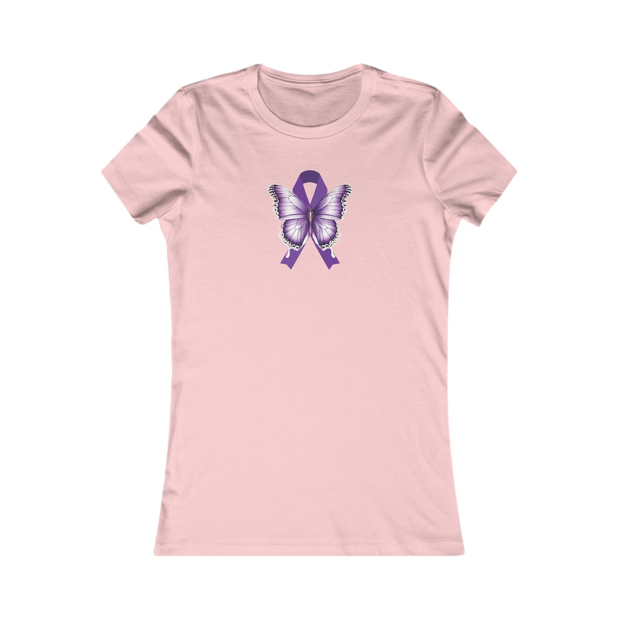 Photo depicting the ​Epilepsy Butterfly Women's Favorite Tee from EpiAl's Shop.