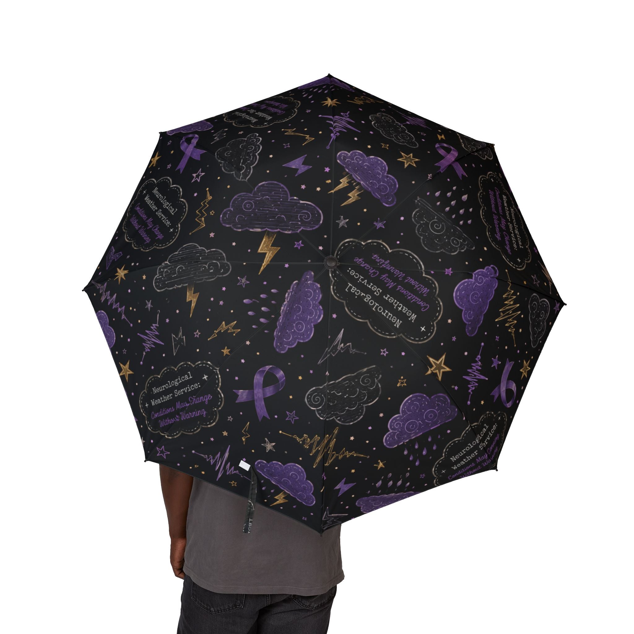 Neurological Weather Service Epilepsy Awareness Umbrella (Semi‑Automatic)