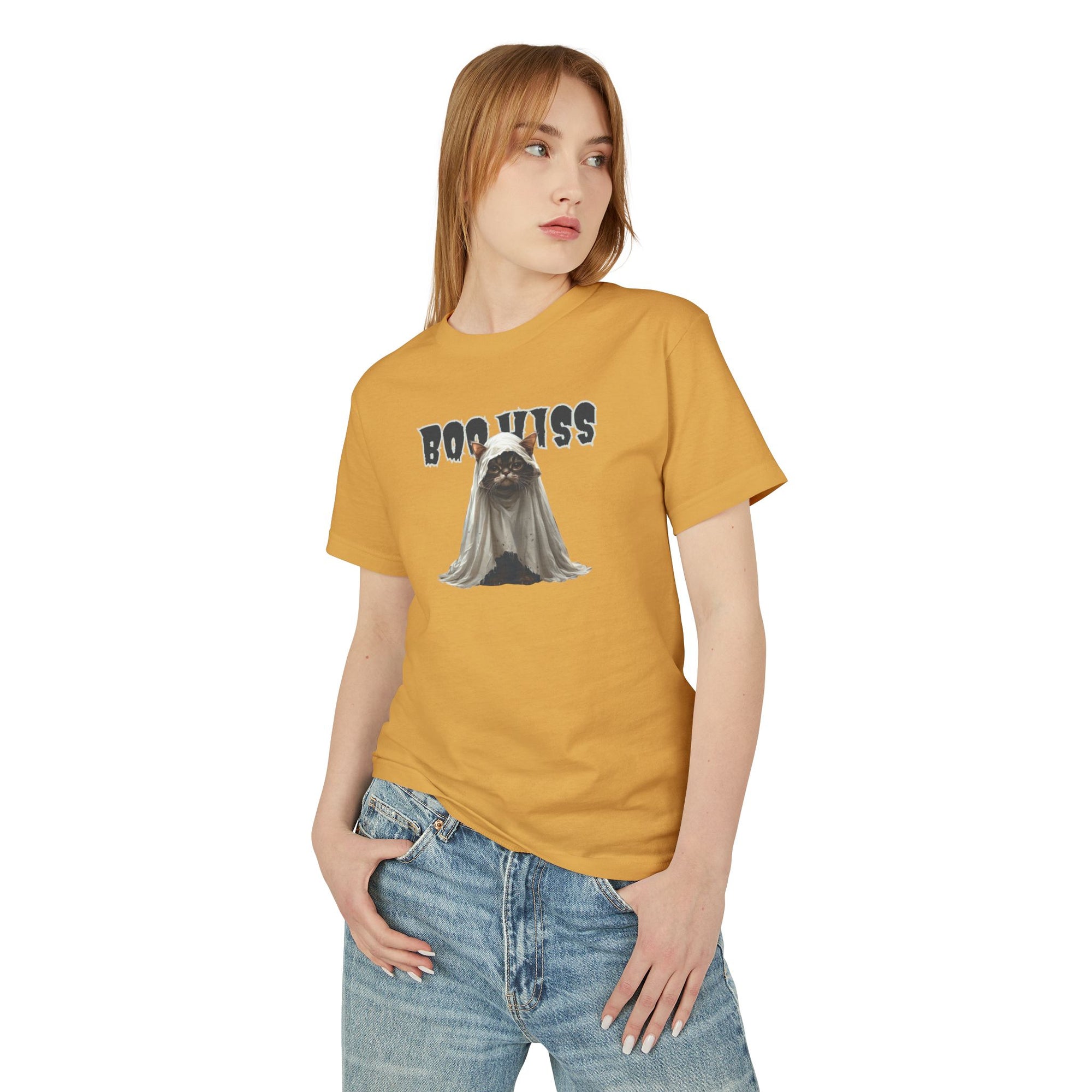 Boo Hiss Ghost Kitty Unisex Tee, Halloween Shirt