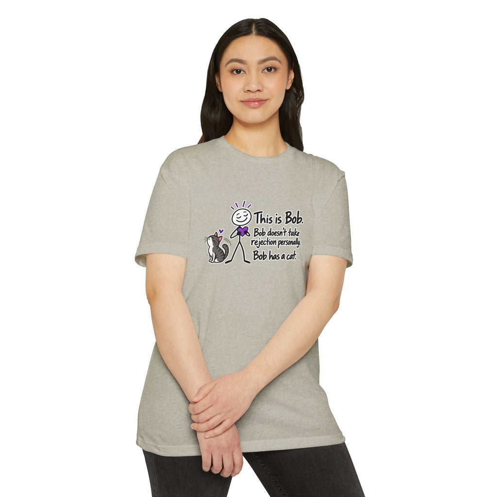 This Is Bob. Bob Has a Cat. Funny Cat Lover T-Shirt | Cat Humor Tee