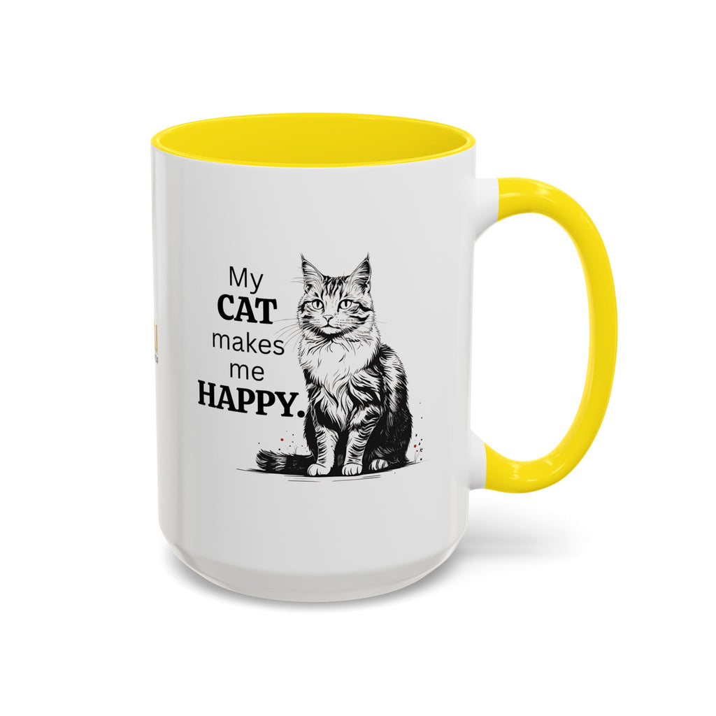 Cat Lover's Accent Coffee Mug: Perfect Gift for Cat Owners