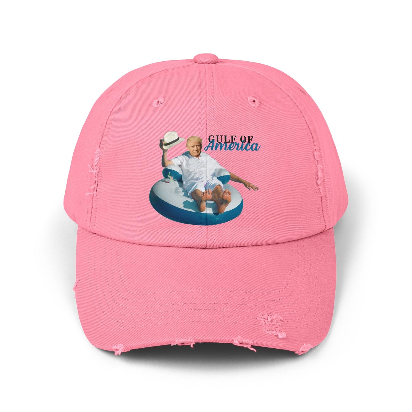 Trump Gulf of America Unisex Distressed Cap Printify